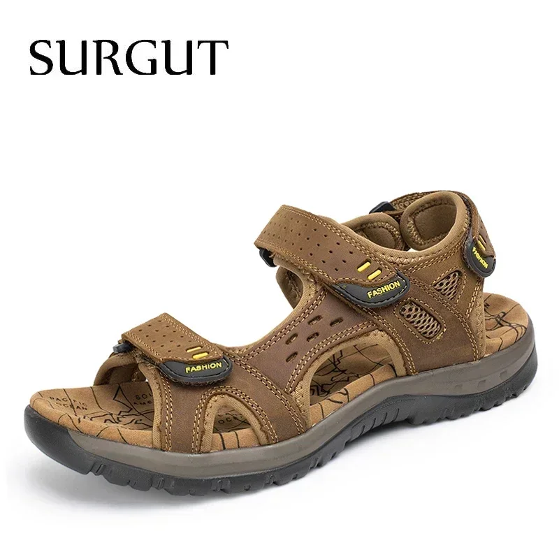 Men'S Shoes Clearance Sale - 男性用レザーサンダル,サマーシューズ,ビーチシューズ,レジャー,高品質,ラージサイズ,38〜48