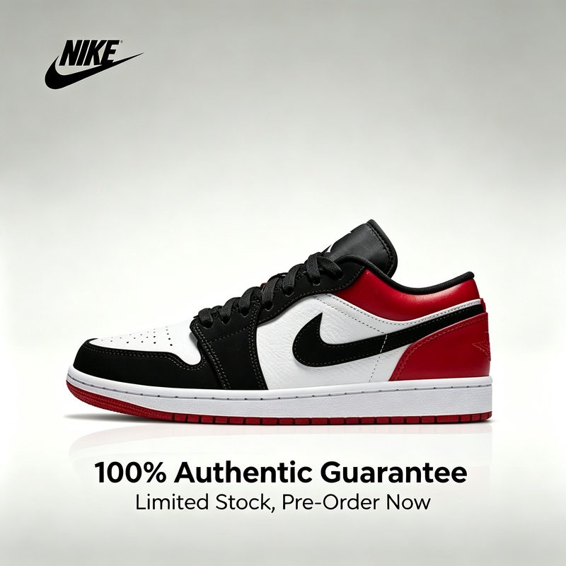 Men'S Shoes Jordan 1 - ナイキ オーセンティック エアジョーダン1 ロー 'ブラックトゥ' 軽量ウィーブ素材のローカット