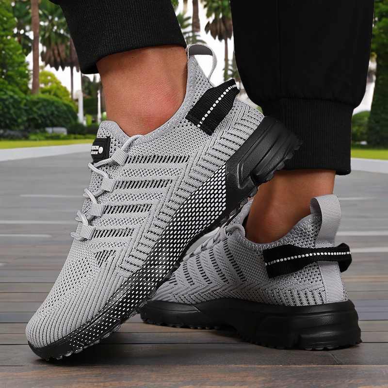 Men Shoes Xxl - 新しいメンズスニーカー厚い底快適なカジュアルシューズ軽量通気性ファッションランニングシューズ高級男性 Tenis Masculino