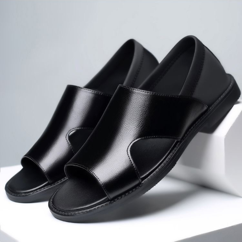 Men'S Shoes Clearance Sale - ホット販売夏メンズサンダル Pu レザーデザイナー男フラットシューズスリップオンビーチサンダル高品質男性靴 Zapatos パラ Hombre