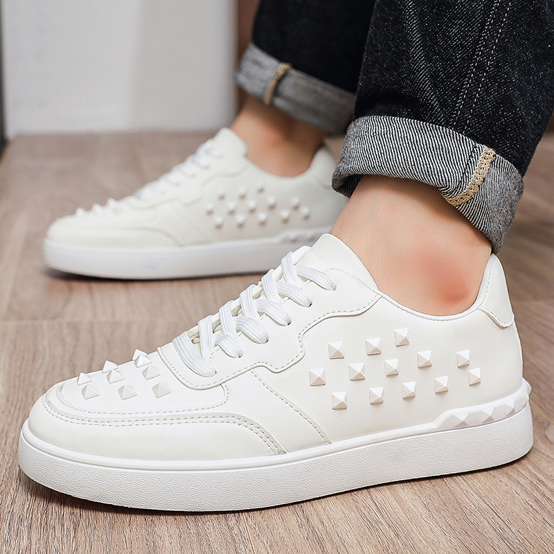 Men Shoes Dior - 新春・秋のメンズボードシューズ 韓国版 トレンド 個性派 リベット メンズシングルシューズ