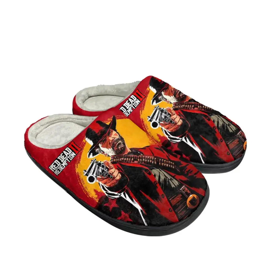 Men Shoes Red - レッドデッドリデンプション 2 ホーム綿スリッパメンズレディースぬいぐるみ寝室カジュアル保温靴サーマルスリッパカスタマイズされた DIY 靴