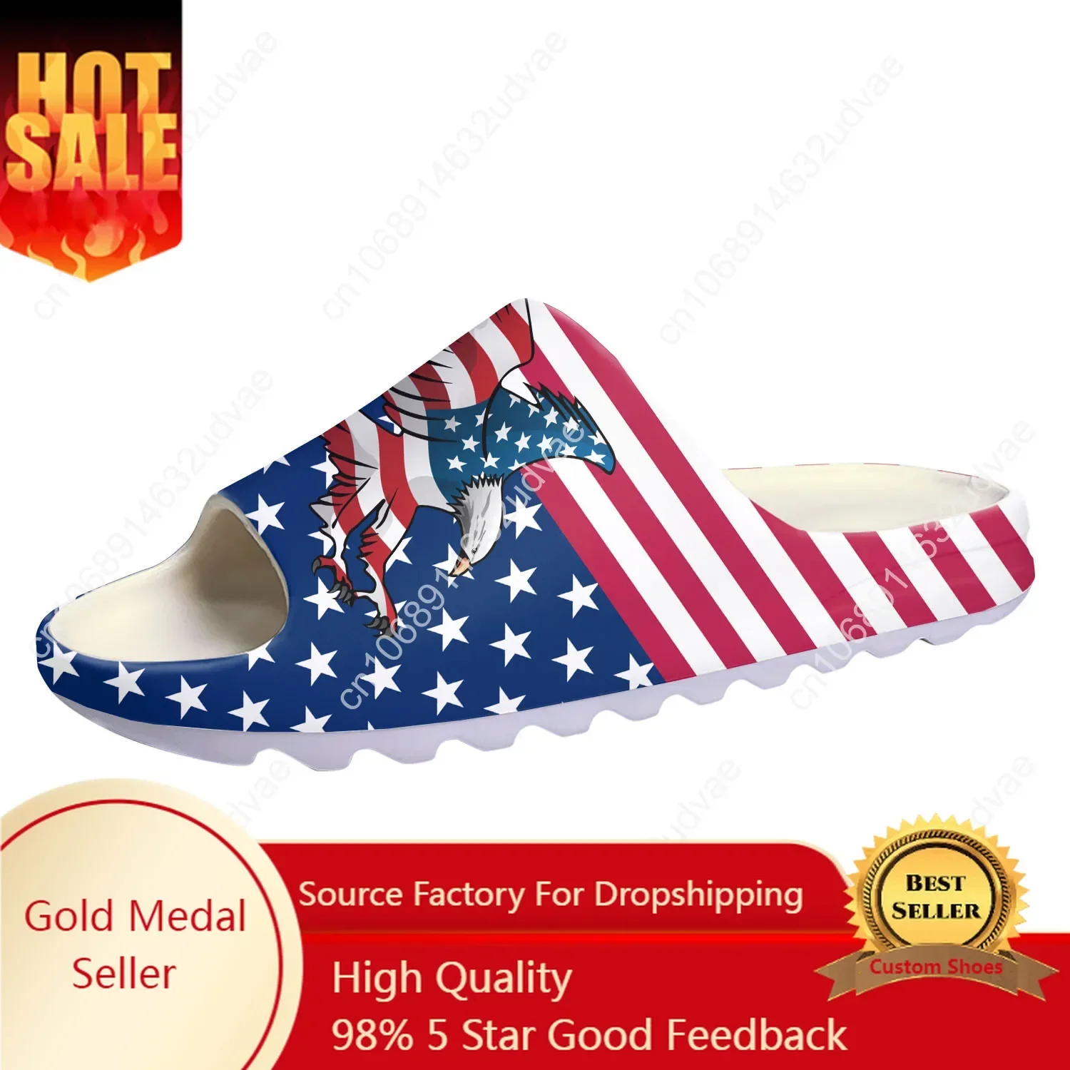 Men Shoes Red - アメリカ国旗柄赤青白アートソフトソールスリッパホームクロッグカスタムウォーターシューズ男女兼用ティーンエイジャーステップオンシュートサンダル