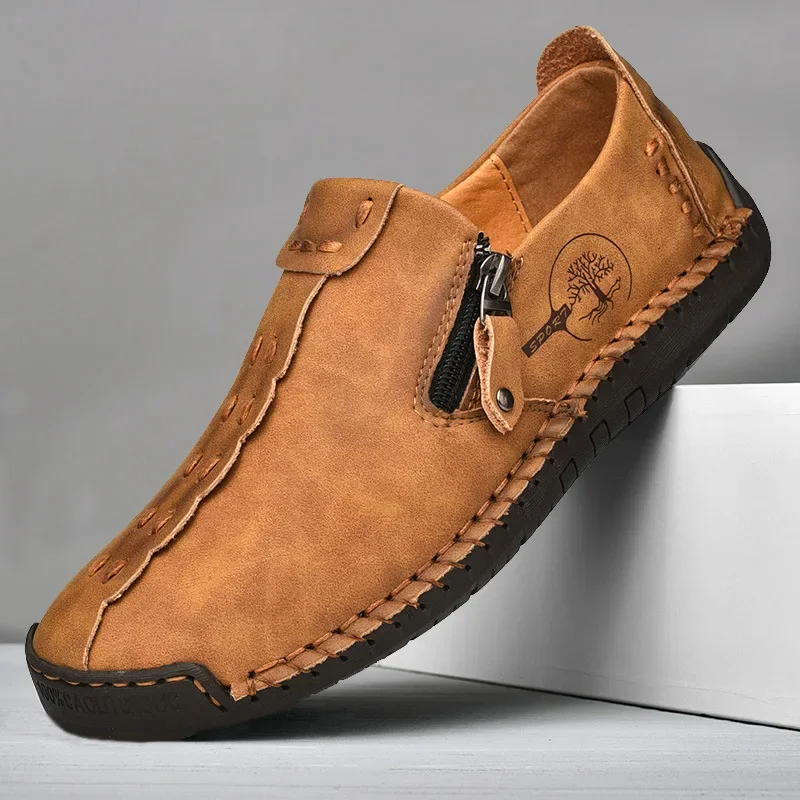 Men'S Shoes Clearance Sale - メンズハンドメイドレザーシューズ,カジュアルモカシン,通気性,フラットモカシン,ラージサイズ,素晴らしいオファー