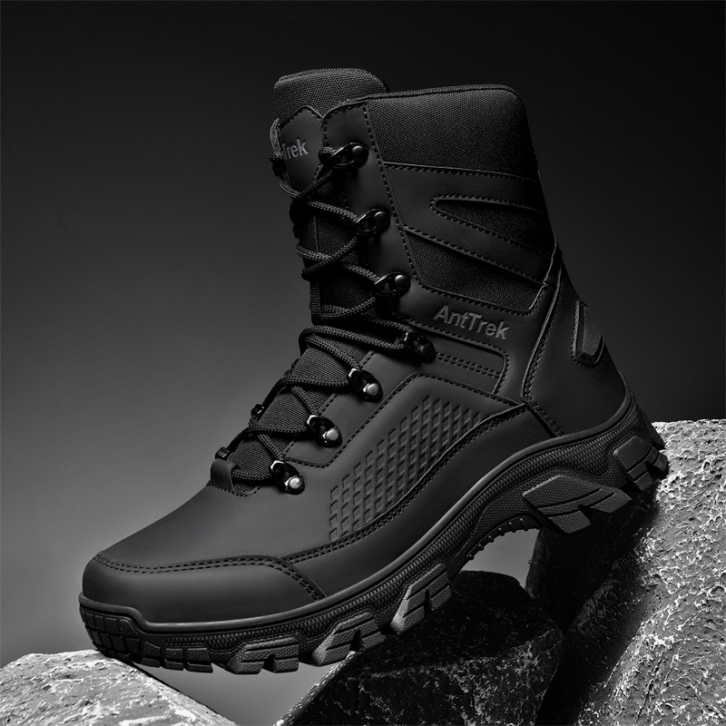 Men Shoes Type - メンズワイルドトレーニングブーツ四季対応ハイカット滑り止め防水アウトドアブーツファッション快適ジャングルハイキングスニーカーブーツ