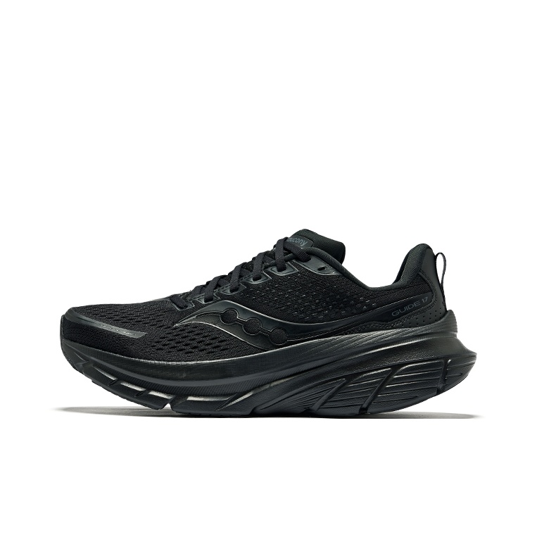 Men'S Shoes Guide - サコニー GUIDE 17 通気性のあるロートップトレーニング用長距離ランニングシューズ メンズ ブラック