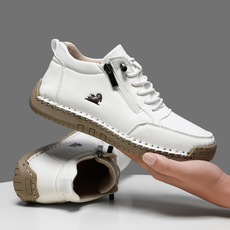 Men Shoes Type - 女性用スニーカー手作りレザーカジュアルシューズアウトドアソフトスポーツシューズ男性用クラシック滑り止めレザーシューズ Zapatos De Mujer
