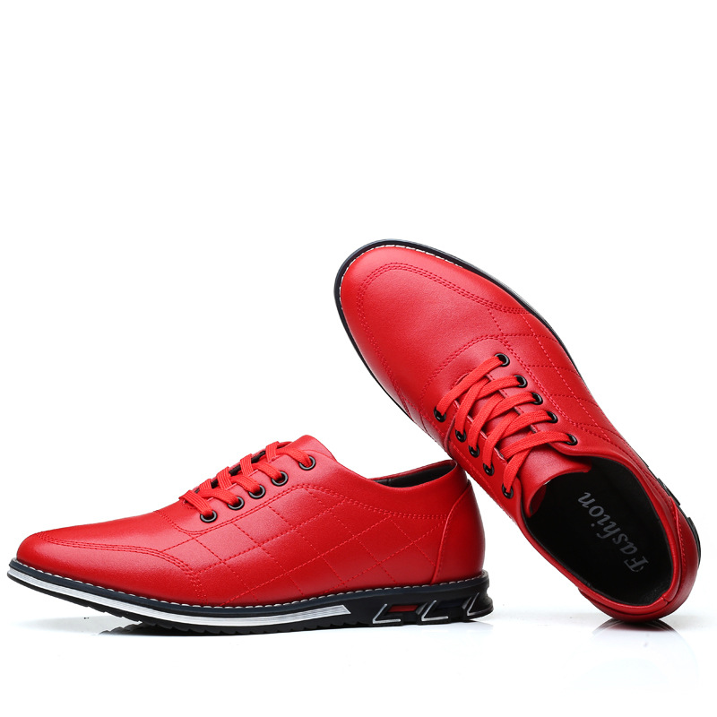 サイズ 38-48 レッド ビジネスカジュアル レザー メン - Men Shoes Red Bottom のレビューと価格