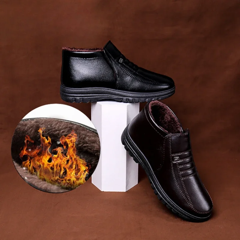 メンズカジュアルレザーシューズ,ラージサイズ,ウォーム,コッ - Men Shoes Office のレビューと価格
