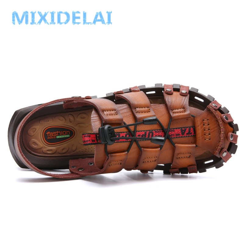 Miidelai-快適なメンズレザーサンダル,スリッパ,サマ - Men'S Shoes Clearance Sale のレビューと価格