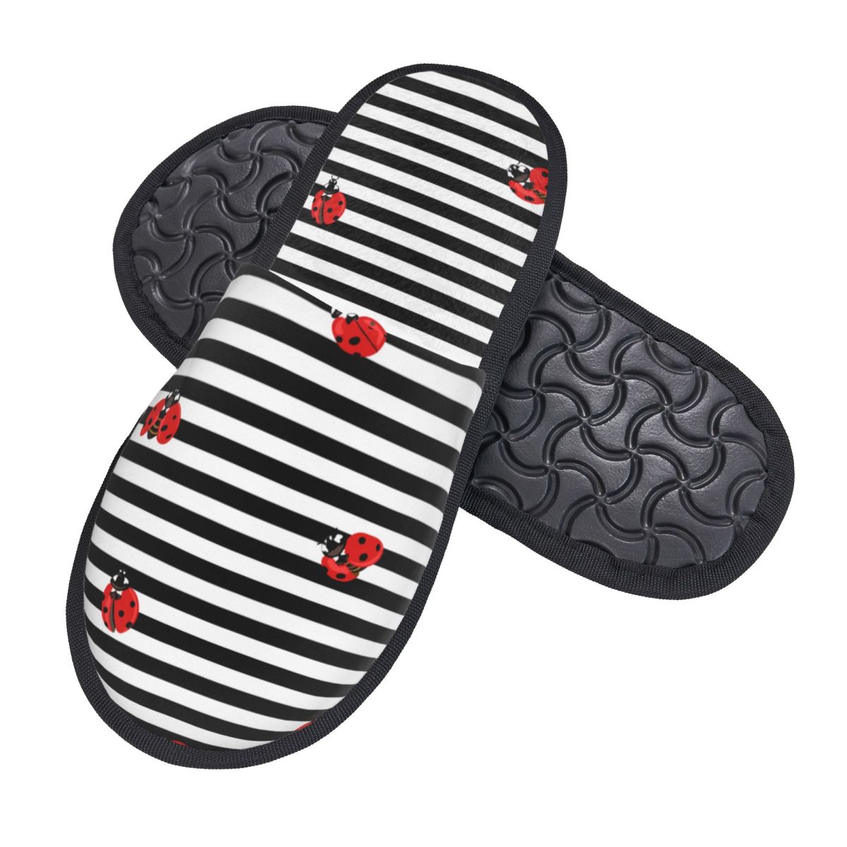 豪華な室内スリッパ赤いてんとう虫水滴付き暖かい柔らかい靴ホー - Men Shoes Red のレビューと価格