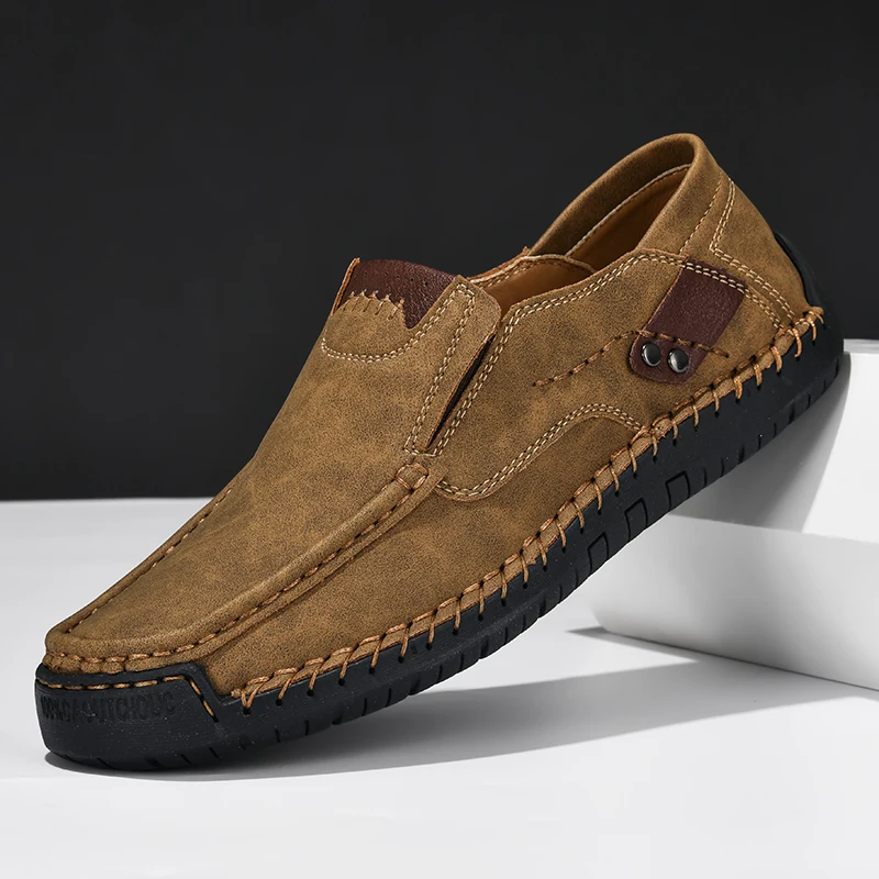 メンズカジュアルモカシン,快適なスリッポンモカシン,手作りの - Men'S Shoes Clearance Sale のレビューと価格