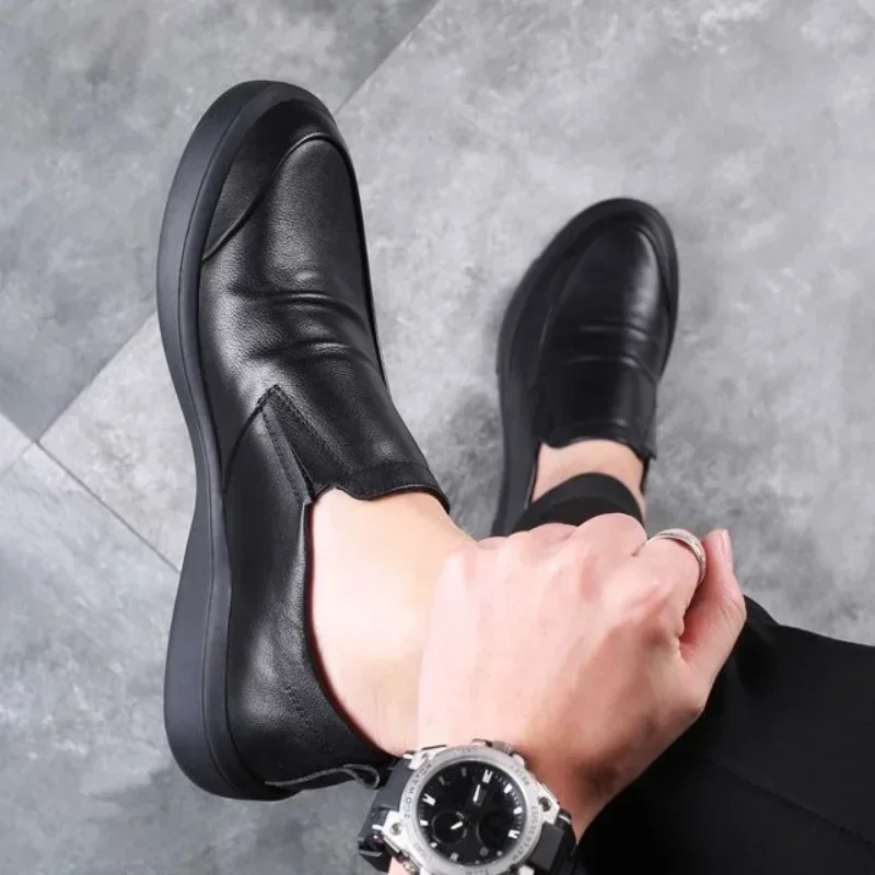 メンズカジュアル牛革ドレスシューズ,ビジネスシューズ,ブラッ - Men Shoes On Clearance のレビューと価格