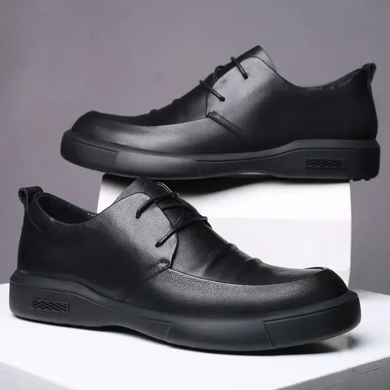 メンズカジュアル牛革ドレスシューズ,ビジネスシューズ,ブラッ - Men Shoes On Clearance のレビューと価格