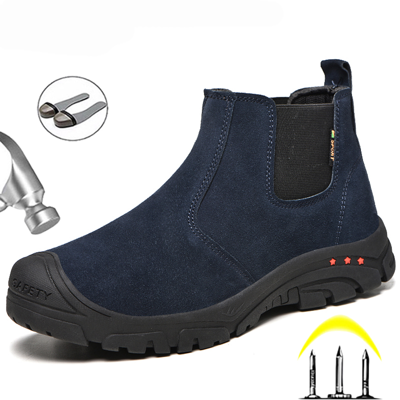 男性用の不滅の安全靴,耐パンク性の作業靴,チェルシースタイル - Chelsea Boots Suede のレビューと価格