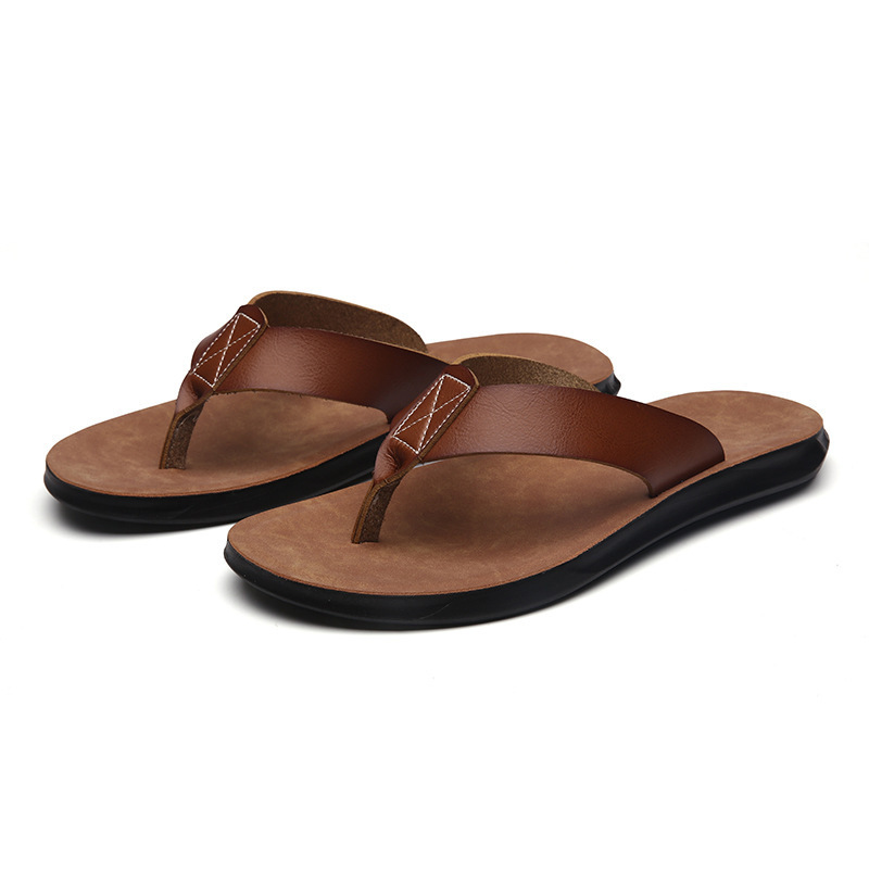 38-47 新しいイタリアンレザービーチサンダル男性用カジュ - Men Shoes Type のレビューと価格