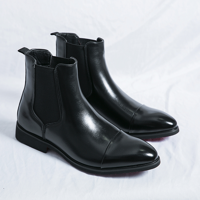 チェルシーブーツ男性用レッドソール Pu アンクルビジネスラ - Men Shoes Red Bottom のレビューと価格