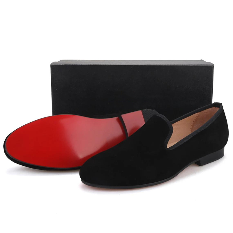 男性用の赤い靴底,イブニングドレス用の滑り止めローファー付き - Men Shoes Red Bottom のレビューと価格