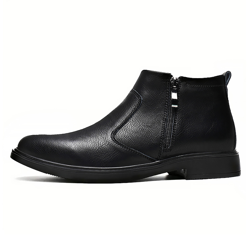 秋と冬の新しいメンズハイカットレザーシューズ、ジッパー付きレ - Men Shoes Type のレビューと価格