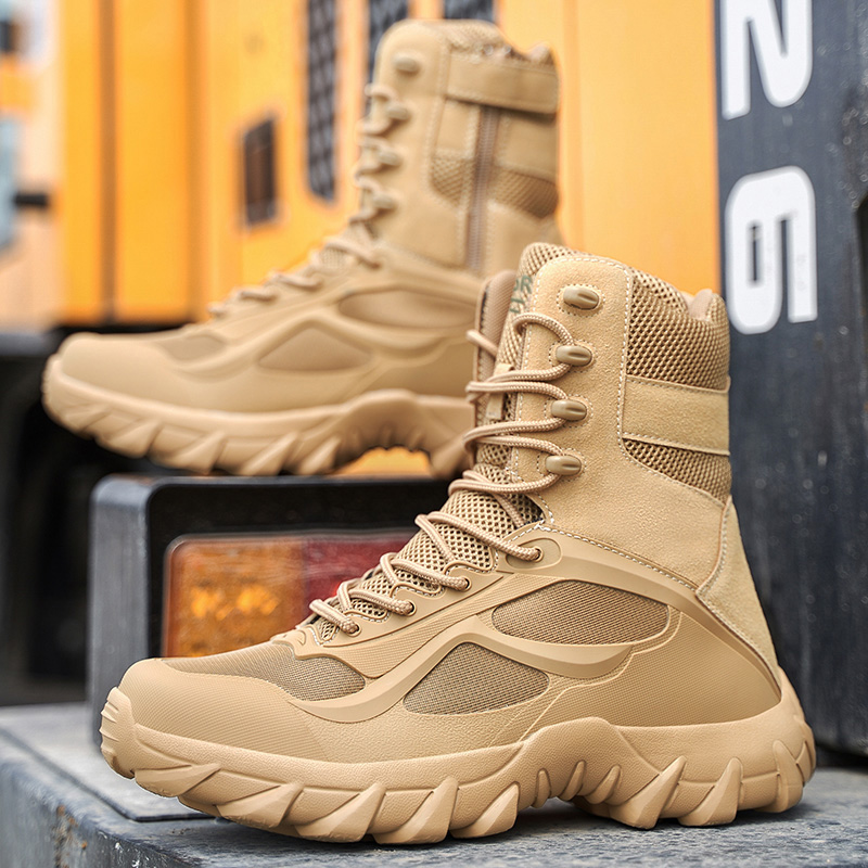 男性靴戦術ブーツ特殊部隊フィールドマンブーツ軽量屋外ノンスリ - Men Shoes Type のレビューと価格