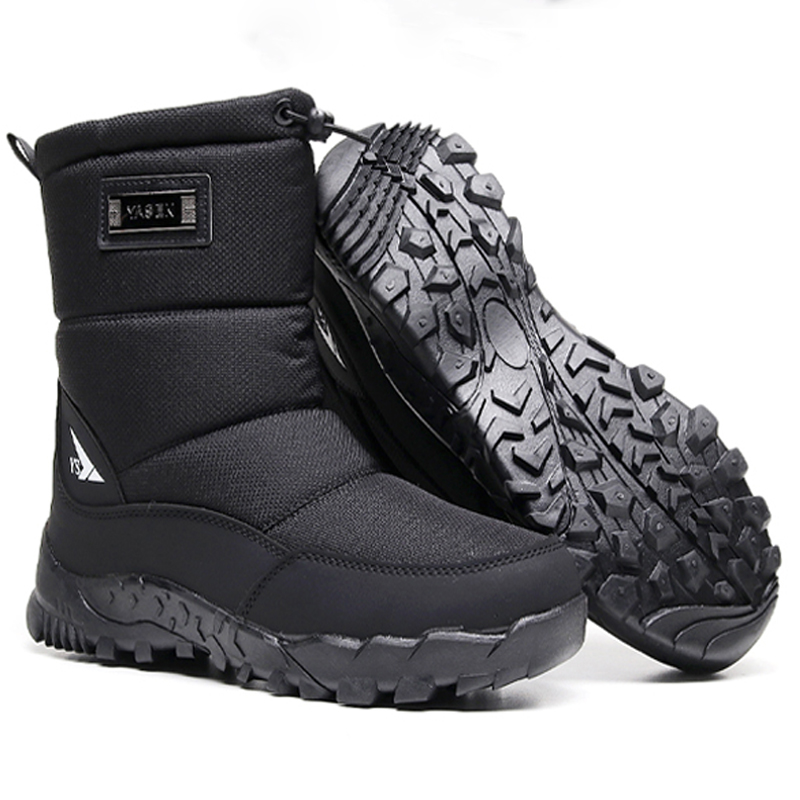 暖かい冬用プラッシュスノーブーツ メンズ レディース アウト - Men'S Shoes Zipper のレビューと価格