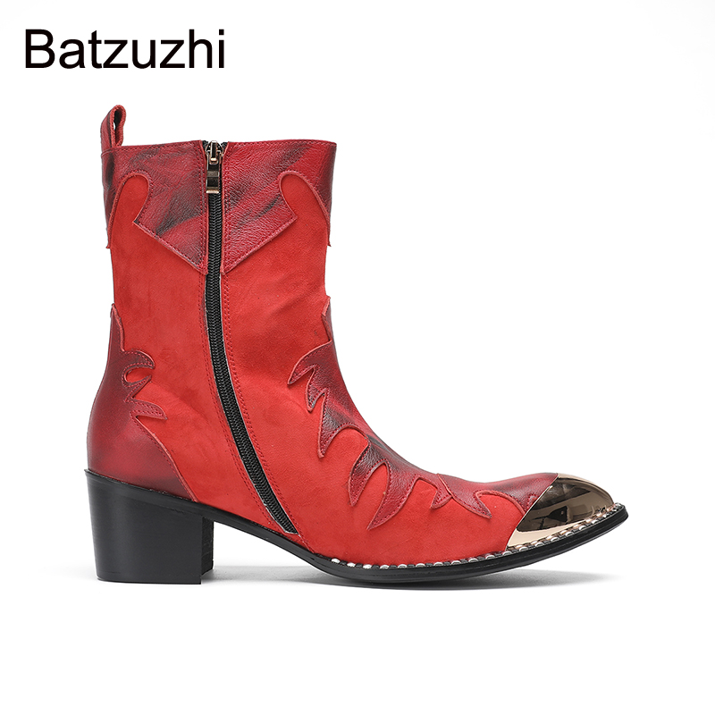 Batzuzhi 6.5cm ハイヒール メンズシューズ ブ - Men Shoes Red のレビューと価格