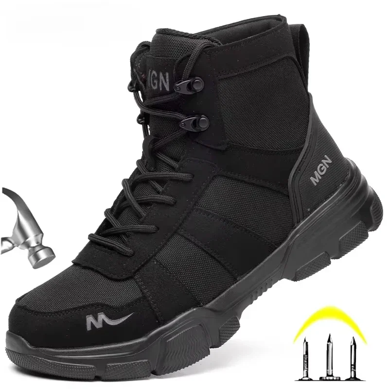 男性用のパンク防止作業靴,不滅の安全靴,鋼のつま先,破損防止 - Men Shoes Office のレビューと価格