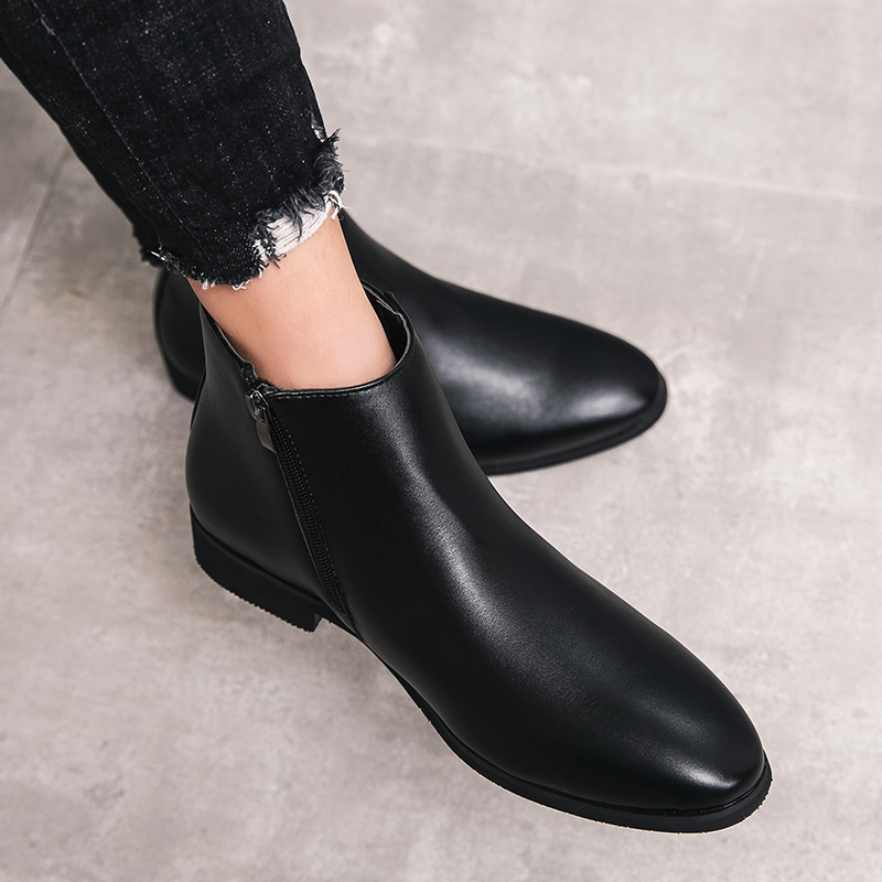 新しいミニマリストライディングブーツメンズ韓国風ブリティッシ - Men Shoes Type のレビューと価格