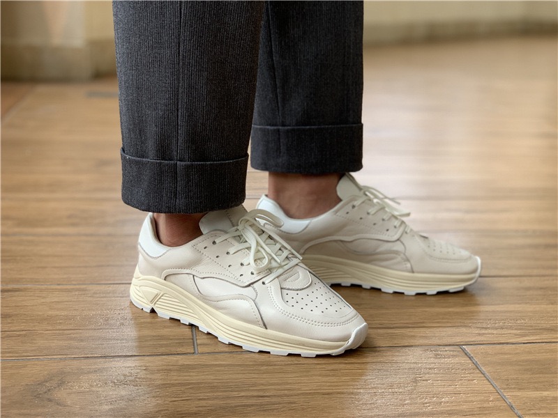 ラウンドトゥ レースアップ カジュアル ホワイト 厚底 メン - Men'S Shoes Qn のレビューと価格