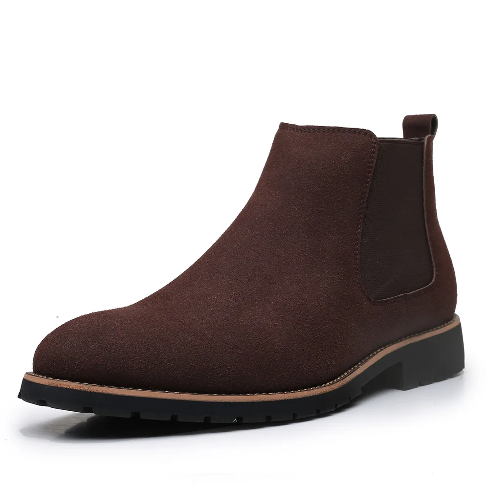 メンズアンクルブーツ、ブリティッシュスタイル、スエードレザー - Chelsea Boots Suede のレビューと価格