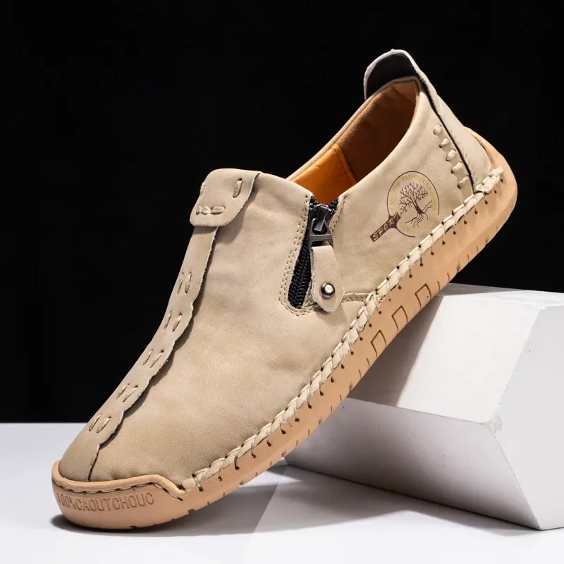 メンズハンドメイドレザーシューズ,カジュアルモカシン,通気性 - Men'S Shoes Clearance Sale のレビューと価格