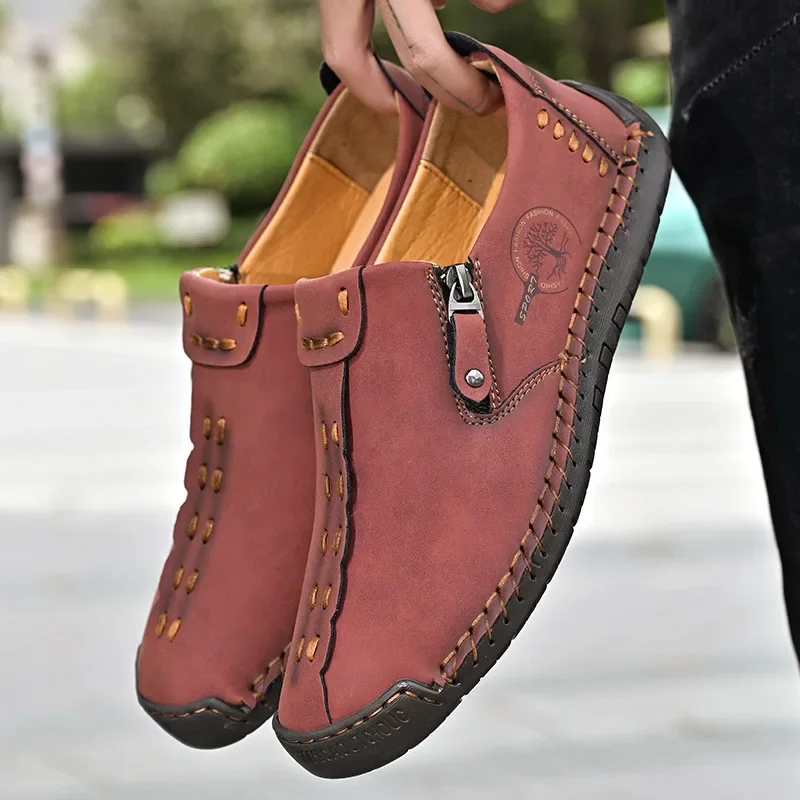 メンズハンドメイドレザーシューズ,カジュアルモカシン,通気性 - Men'S Shoes Clearance Sale のレビューと価格