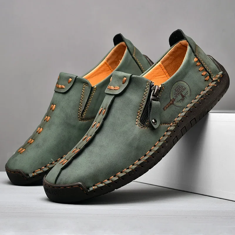 メンズハンドメイドレザーシューズ,カジュアルモカシン,通気性 - Men'S Shoes Clearance Sale のレビューと価格