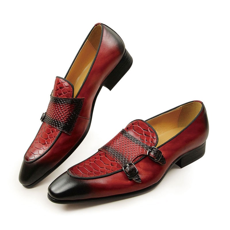 男性のための快適な革の靴,赤と黒の色のモカシン,ゴム底,カジ - Men Shoes Red Bottom のレビューと価格