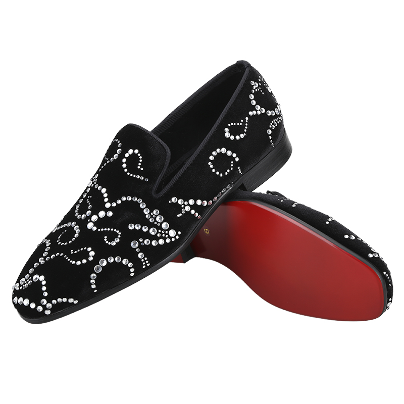 Piergitar-ベルベットとオクトタンポポのモカシン,手 - Men Shoes Red Bottom のレビューと価格