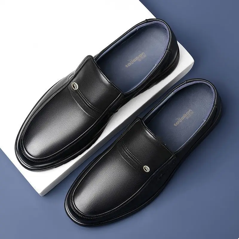 ラウンドトゥソーシャルシューズ男性黒ローファーシューズメンズ - Men Shoes On Clearance のレビューと価格