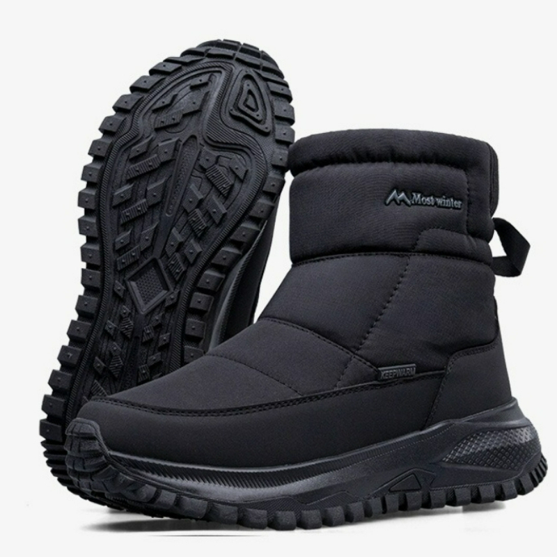 メンズブーツ暖かいスノーブーツ防水滑り止め冬靴サイドジッパー - Men'S Shoes Zipper のレビューと価格