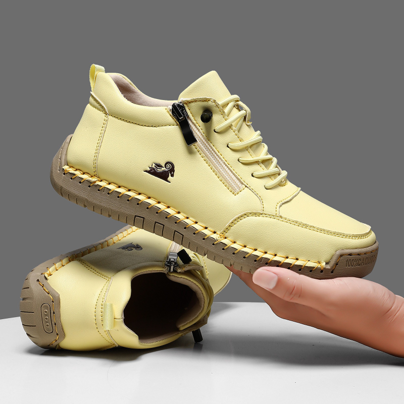女性用スニーカー手作りレザーカジュアルシューズアウトドアソフ - Men Shoes Type のレビューと価格